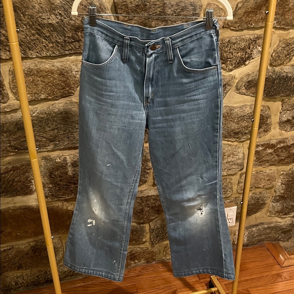 Vintage Lightweight Cropped Wrangler Wide Leg Jeans